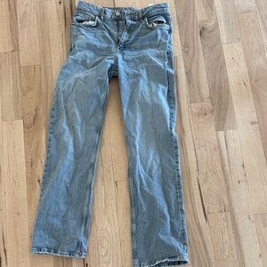 Zara Light Blue Straight-Leg Jeans